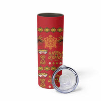 Papua Batik Motif Skinny Tumbler Papua Spirit Red Version - Polynesian Pride