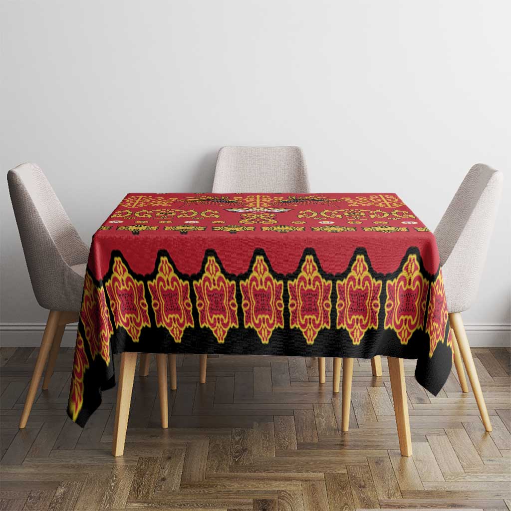 Papua Batik Motif Tablecloth Papua Spirit Red Version LT05 - Polynesian Pride