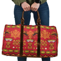 Papua Batik Motif Travel Bag Papua Spirit Red Version - Polynesian Pride