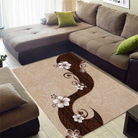 Polynesia Hibiscus Area Rug Cameo Curve Motif - Polynesian Pride