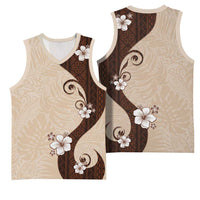 Polynesia Hibiscus Basketball Jersey Cameo Curve Motif LT05 - Polynesian Pride