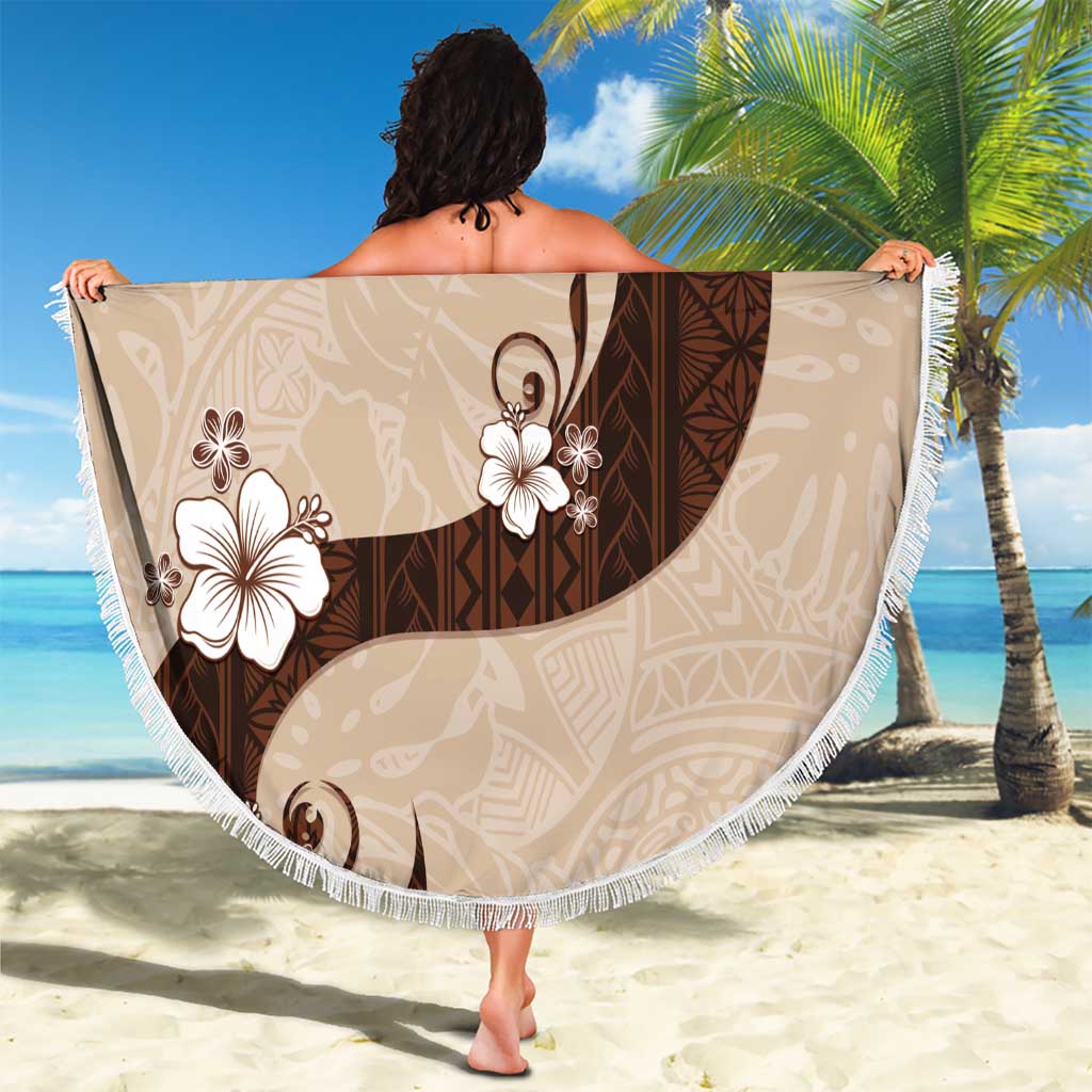 Polynesia Hibiscus Beach Blanket Cameo Curve Motif LT05 - Polynesian Pride