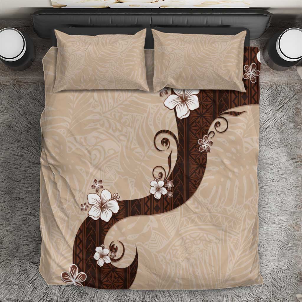 Polynesia Hibiscus Bedding Set Cameo Curve Motif - Polynesian Pride