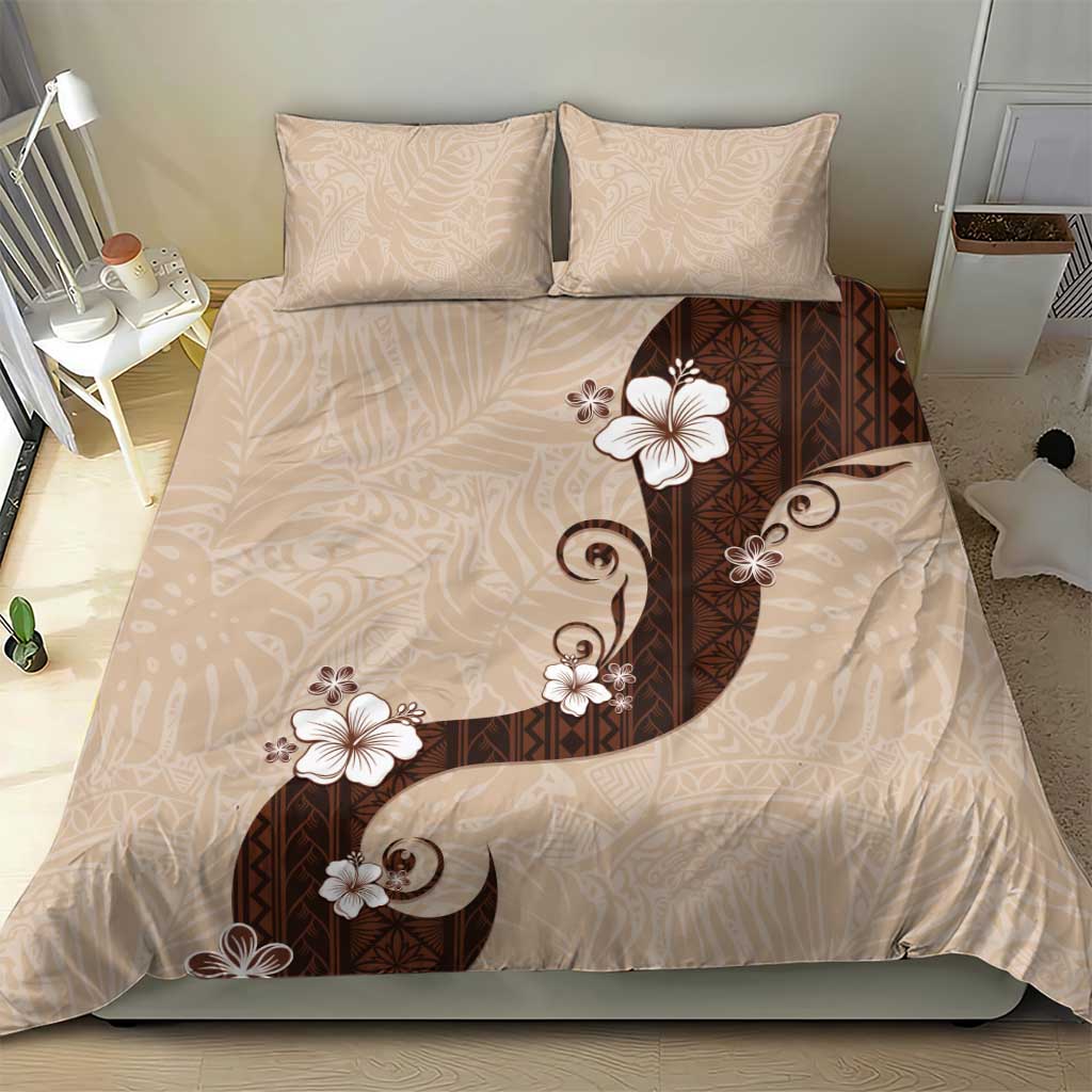 Polynesia Hibiscus Bedding Set Cameo Curve Motif - Polynesian Pride