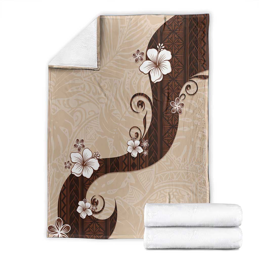 Polynesia Hibiscus Blanket Cameo Curve Motif - Polynesian Pride