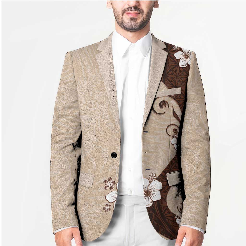 Polynesia Hibiscus Blazer Cameo Curve Motif - Polynesian Pride