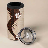 Polynesia Hibiscus 4 in 1 Can Cooler Tumbler Cameo Curve Motif LT05 - Polynesian Pride