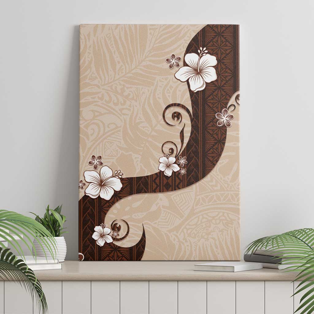 Polynesia Hibiscus Canvas Wall Art Cameo Curve Motif LT05 - Polynesian Pride
