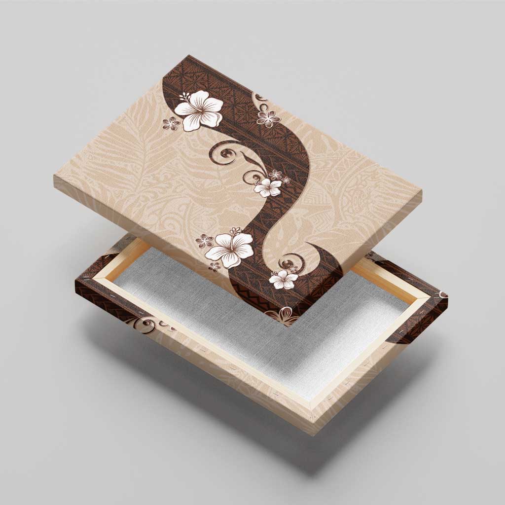 Polynesia Hibiscus Canvas Wall Art Cameo Curve Motif LT05 - Polynesian Pride