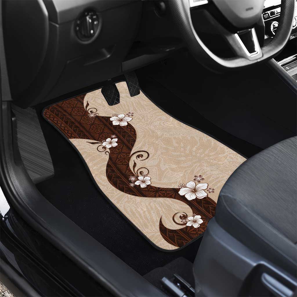 Polynesia Hibiscus Car Mats Cameo Curve Motif LT05 - Polynesian Pride