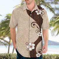 Polynesia Hibiscus Hawaiian Shirt Cameo Curve Motif - Polynesian Pride