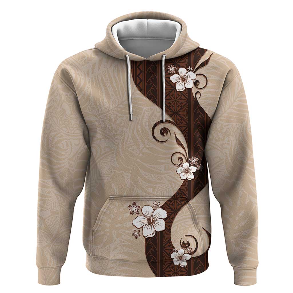 Polynesia Hibiscus Hoodie Cameo Curve Motif - Polynesian Pride