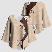 Polynesia Hibiscus Kimono Sleeve Blouse Cameo Curve Motif LT05 - Polynesian Pride