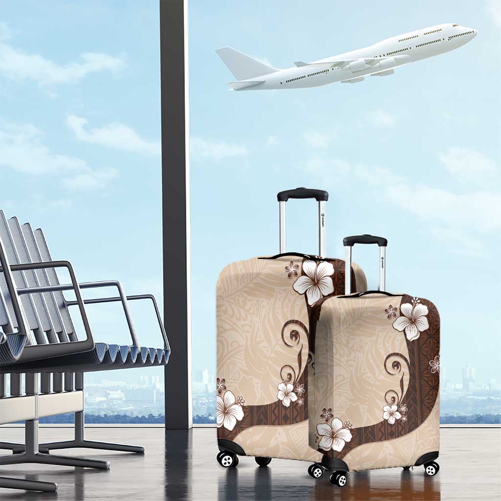 Polynesia Hibiscus Luggage Cover Cameo Curve Motif LT05 - Polynesian Pride