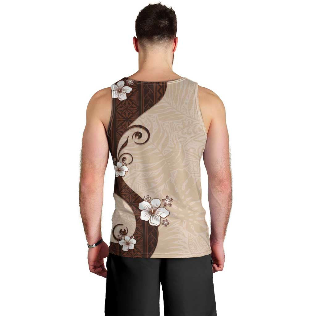 Polynesia Hibiscus Men Tank Top Cameo Curve Motif LT05 - Polynesian Pride