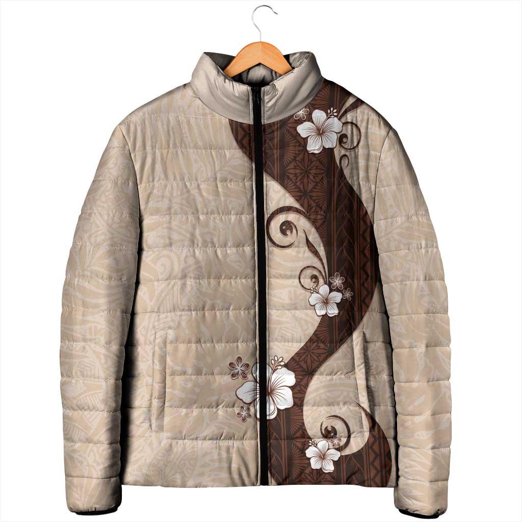 Polynesia Hibiscus Padded Jacket Cameo Curve Motif LT05 - Polynesian Pride