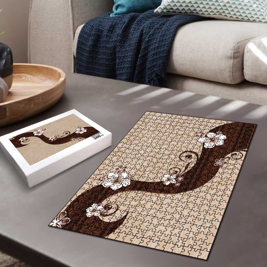 Polynesia Hibiscus Puzzle Cameo Curve Motif - Polynesian Pride