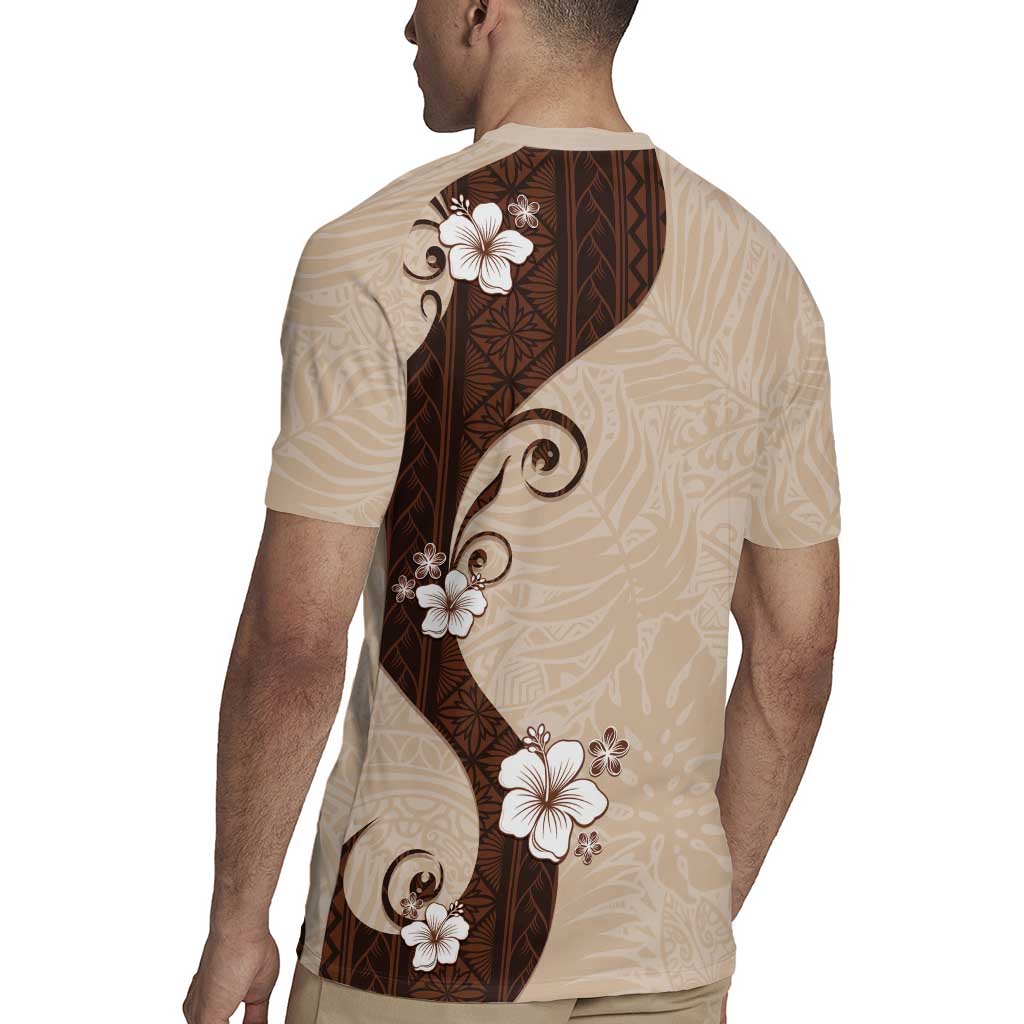 Polynesia Hibiscus Rugby Jersey Cameo Curve Motif - Polynesian Pride