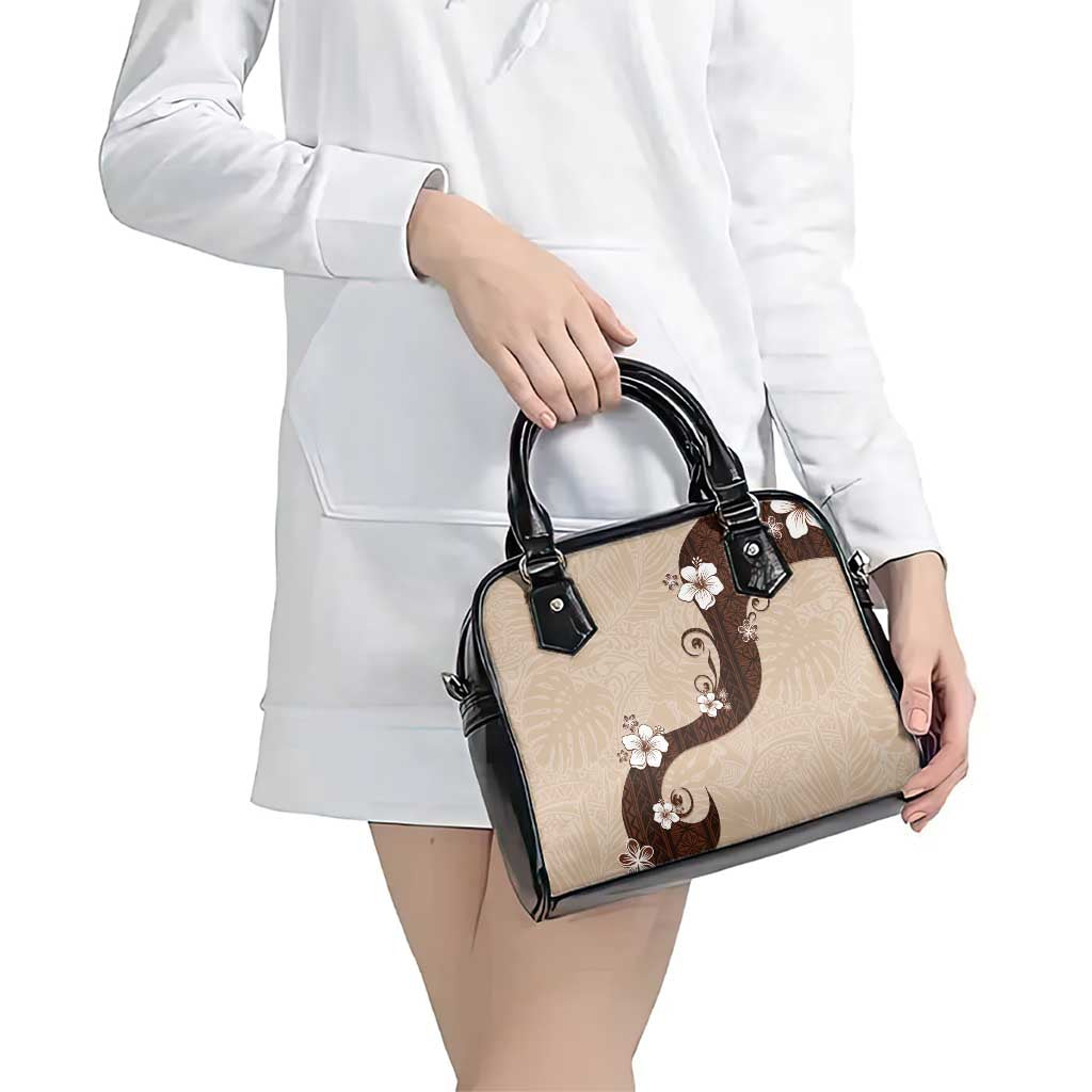 Polynesia Hibiscus Shoulder Handbag Cameo Curve Motif - Polynesian Pride
