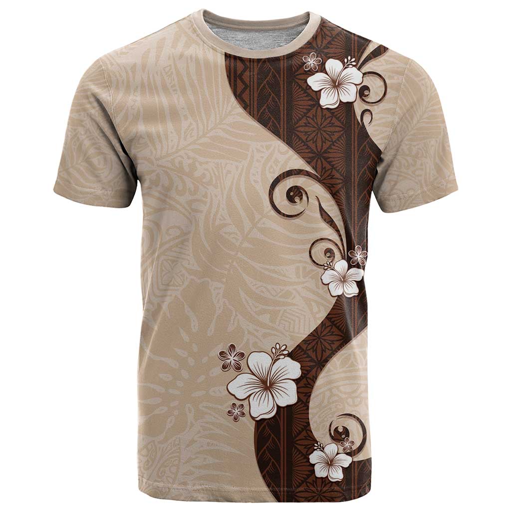 Polynesia Hibiscus T Shirt Cameo Curve Motif - Polynesian Pride