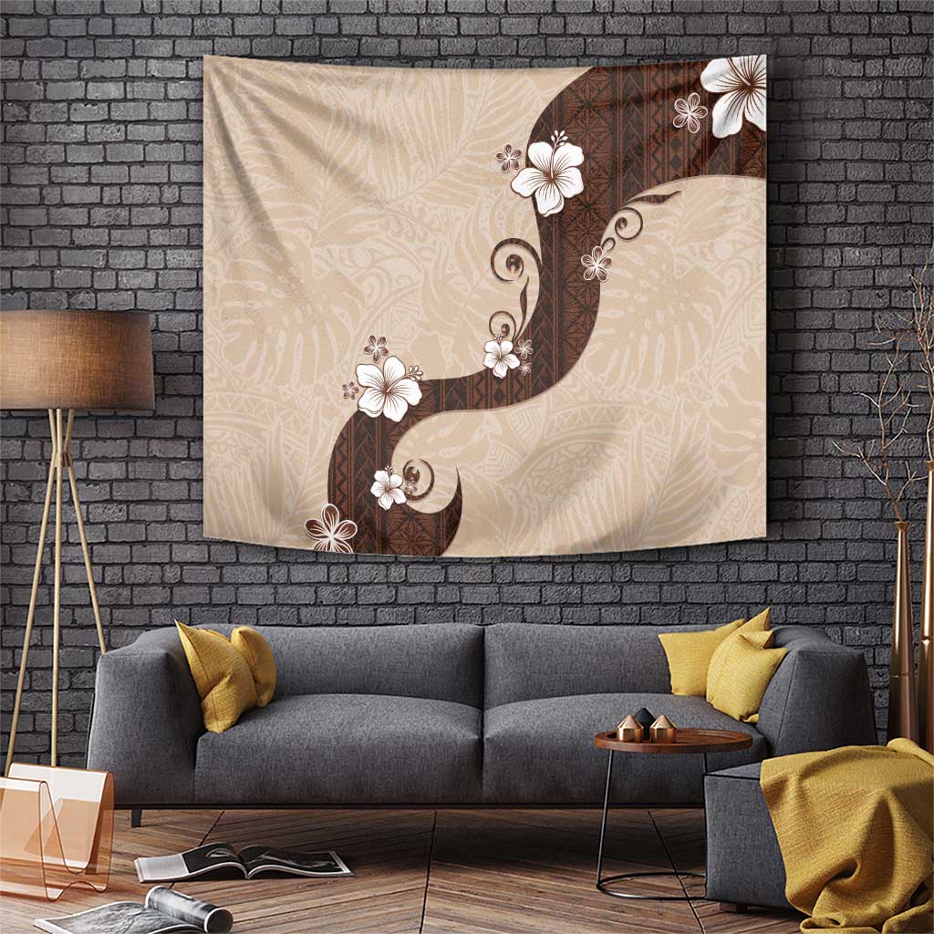 Polynesia Hibiscus Tapestry Cameo Curve Motif - Polynesian Pride
