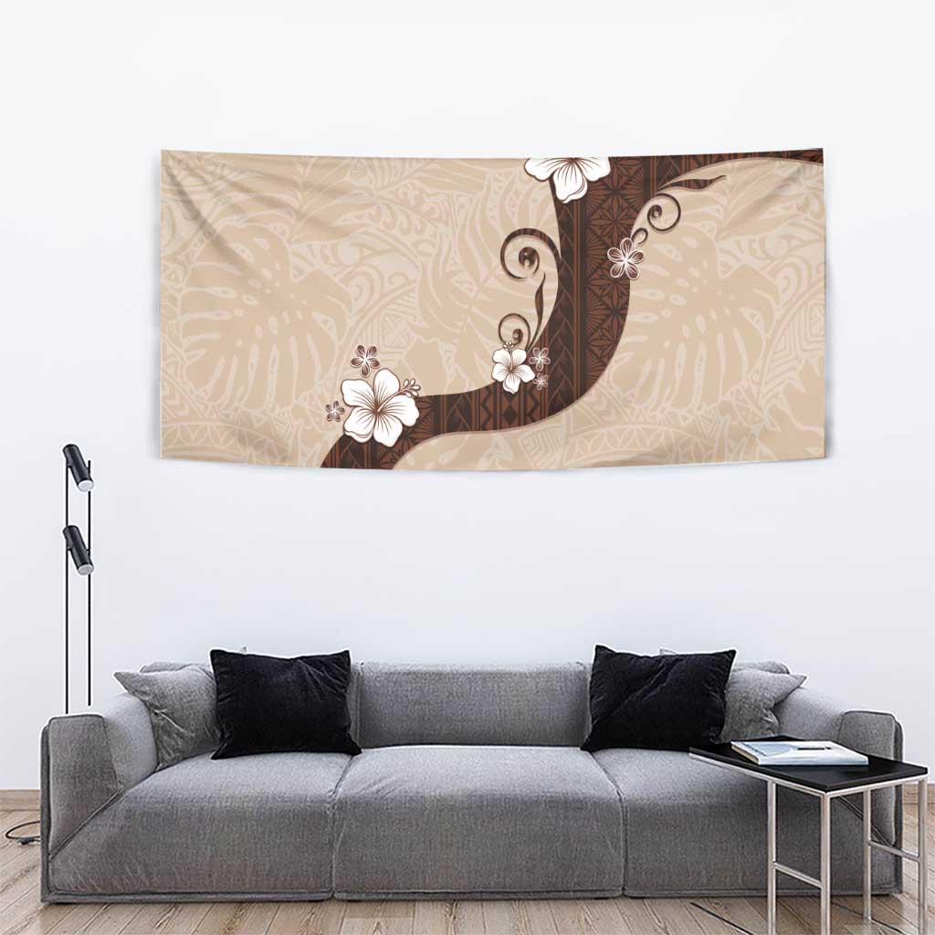 Polynesia Hibiscus Tapestry Cameo Curve Motif - Polynesian Pride