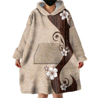Polynesia Hibiscus Wearable Blanket Hoodie Cameo Curve Motif LT05 - Polynesian Pride