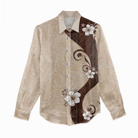 Polynesia Hibiscus Women Casual Shirt Cameo Curve Motif - Polynesian Pride