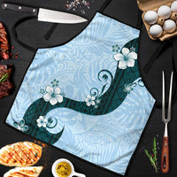 Polynesia Hibiscus Apron Sky Blue Curve Motif LT05 Blue - Polynesian Pride