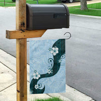 Polynesia Hibiscus Garden Flag Sky Blue Curve Motif - Polynesian Pride