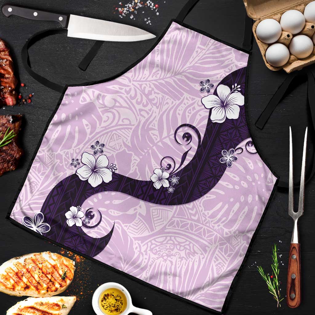 Polynesia Hibiscus Apron Thistle Curve Motif LT05 Purple - Polynesian Pride