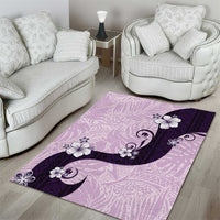 Polynesia Hibiscus Area Rug Thistle Curve Motif - Polynesian Pride