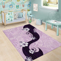 Polynesia Hibiscus Area Rug Thistle Curve Motif - Polynesian Pride