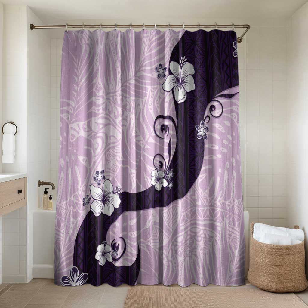 Polynesia Hibiscus Bathroom Set Thistle Curve Motif - Polynesian Pride