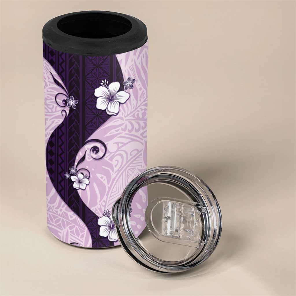 Polynesia Hibiscus 4 in 1 Can Cooler Tumbler Thistle Curve Motif LT05 - Polynesian Pride