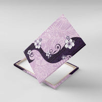Polynesia Hibiscus Canvas Wall Art Thistle Curve Motif LT05 With Frame Purple - Polynesian Pride