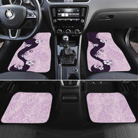 Polynesia Hibiscus Car Mats Thistle Curve Motif LT05 Set 4pcs Purple - Polynesian Pride