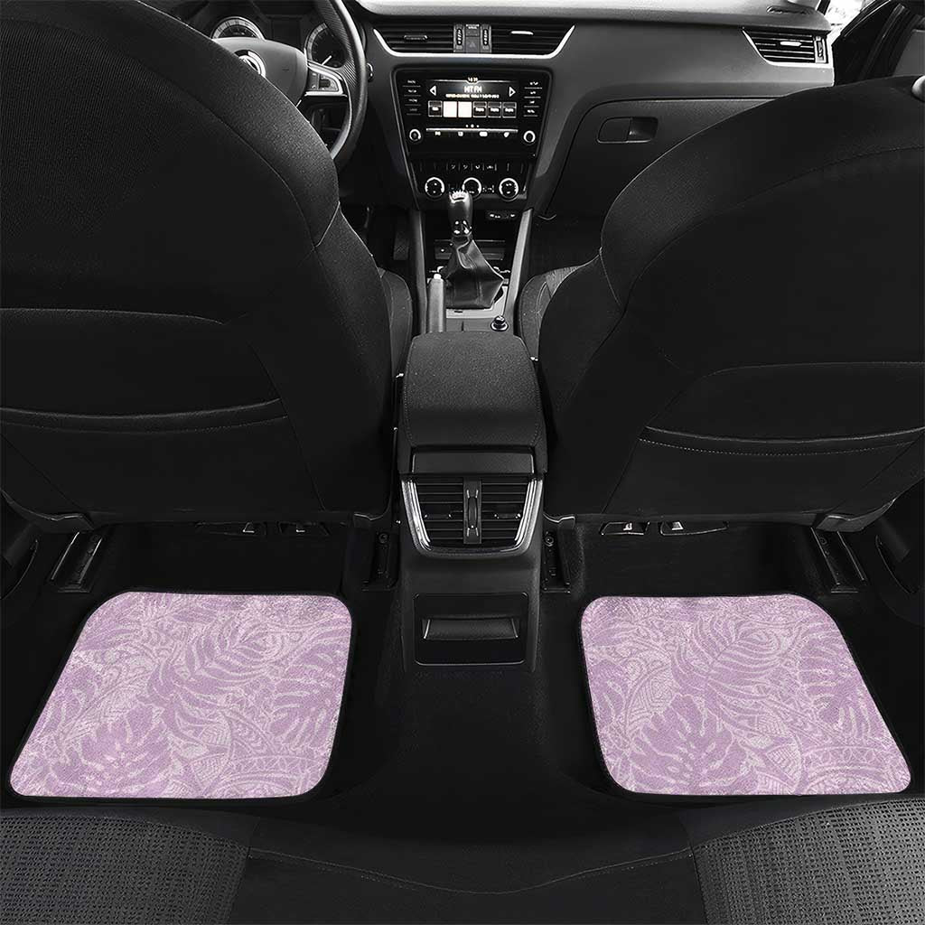 Polynesia Hibiscus Car Mats Thistle Curve Motif LT05 Set 2pcs - Back Purple - Polynesian Pride
