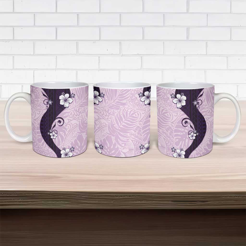 Polynesia Hibiscus Ceramic Mug Thistle Curve Motif LT05 - Polynesian Pride