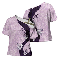 Polynesia Hibiscus Cross Shoulder Shirt Thistle Curve Motif LT05 - Polynesian Pride