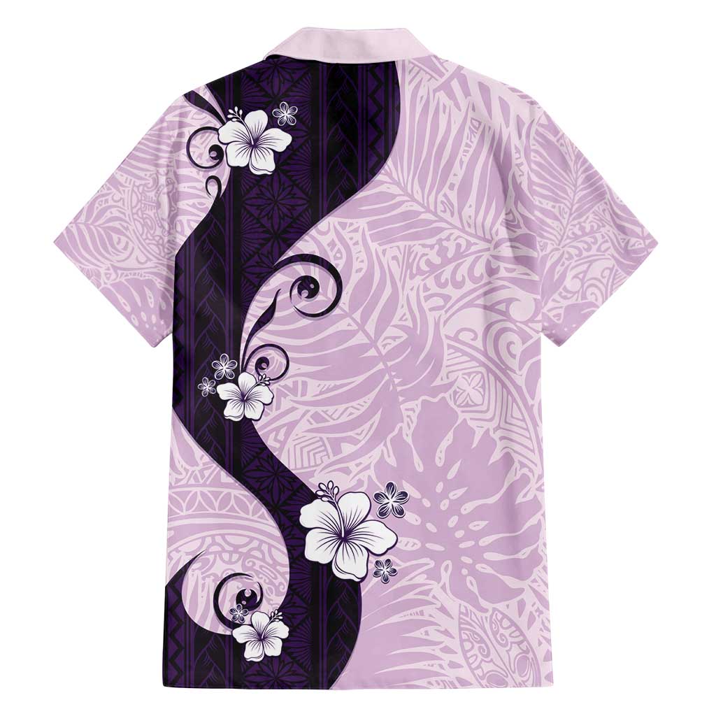Polynesia Hibiscus Family Matching Long Sleeve Bodycon Dress and Hawaiian Shirt Thistle Curve Motif - Polynesian Pride