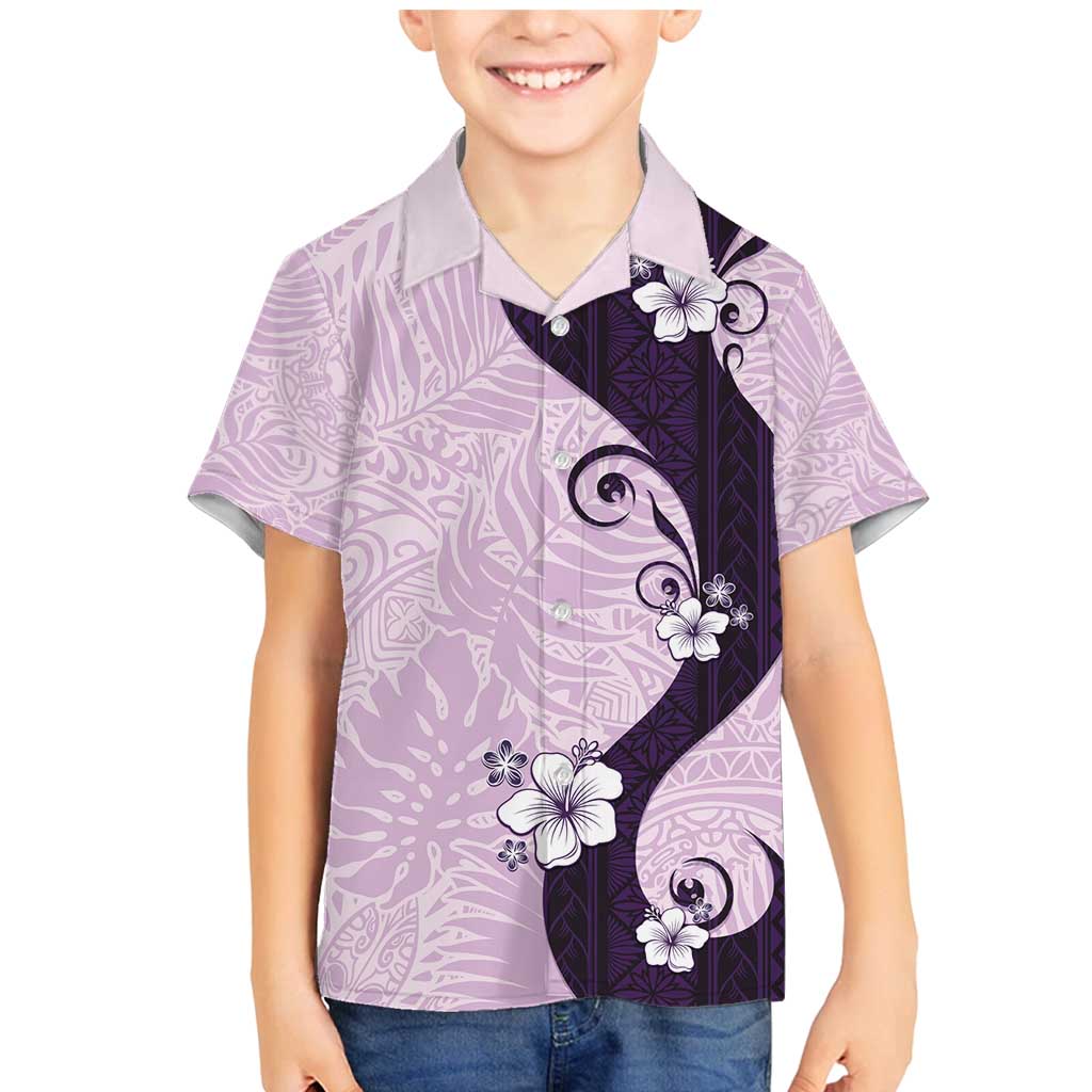 Polynesia Hibiscus Family Matching Mermaid Dress and Hawaiian Shirt Thistle Curve Motif - Polynesian Pride