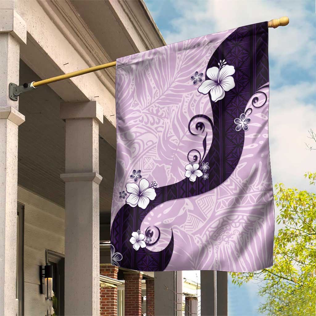 Polynesia Hibiscus Garden Flag Thistle Curve Motif - Polynesian Pride