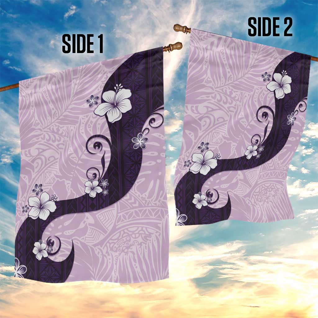 Polynesia Hibiscus Garden Flag Thistle Curve Motif - Polynesian Pride