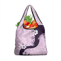 Polynesia Hibiscus Grocery Bag Thistle Curve Motif LT05 1-pack One Size Purple - Polynesian Pride