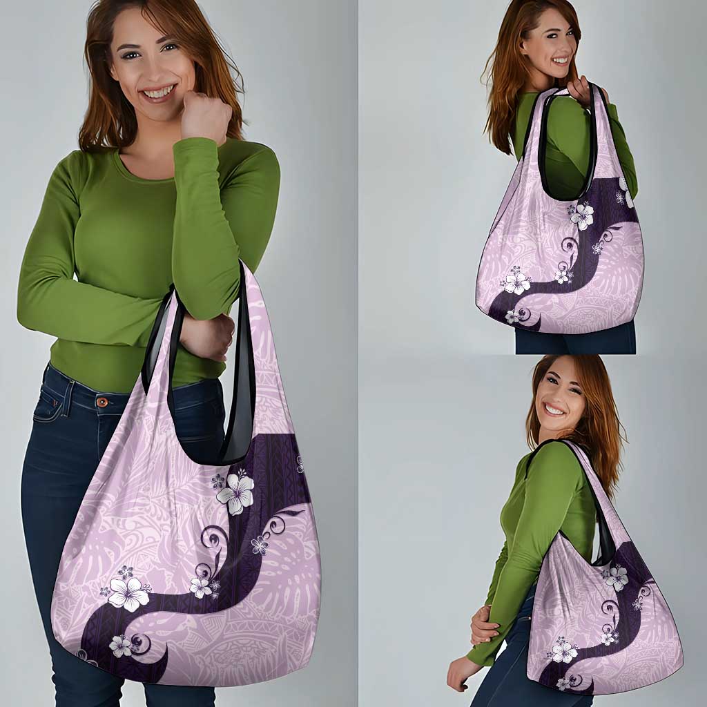Polynesia Hibiscus Grocery Bag Thistle Curve Motif LT05 - Polynesian Pride