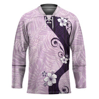 Polynesia Hibiscus Hockey Jersey Thistle Curve Motif LT05 Unisex Purple - Polynesian Pride