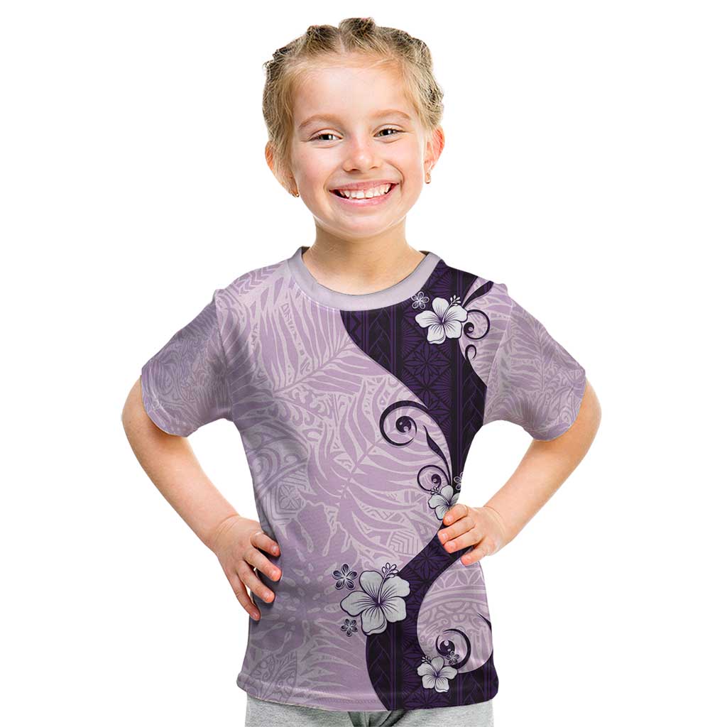 Polynesia Hibiscus Kid T Shirt Thistle Curve Motif - Polynesian Pride