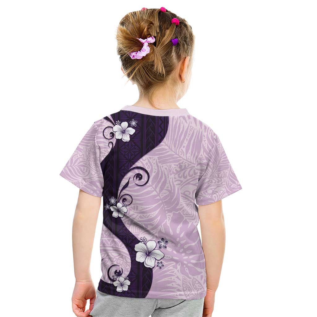 Polynesia Hibiscus Kid T Shirt Thistle Curve Motif - Polynesian Pride