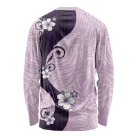 Polynesia Hibiscus Long Sleeve Shirt Thistle Curve Motif LT05 - Polynesian Pride